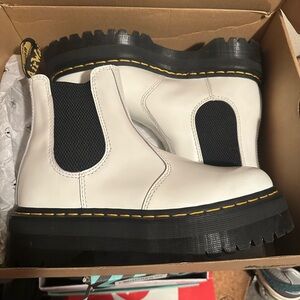 White Doc Marten Chelsea boots